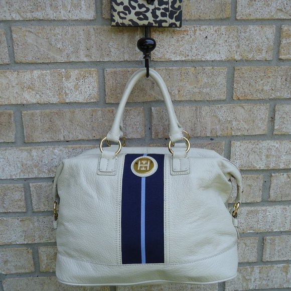 Tommy Hilfiger TH Logo Pebble Leather Satchel - Picture 2 of 16